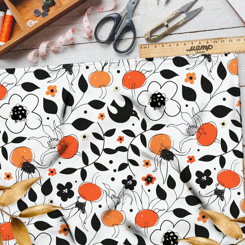 Ткань оксфорд 600 весенний сочный букет цветов