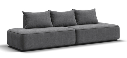 Диван Кинг Твин Шенилл Клауд графит