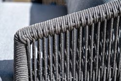 "Верона" лаунж-зона 5-местная плетеная из роупа (веревки), каркас алюминиевый темно-серый, роуп темно-серый