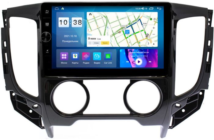 Магнитола для Mitsubishi L200 2015-2024 (кондиционер), FIAT Fullback - Parafar PF168FHDAV-AC на Android 13, CarPlay, 4G SIM-слот