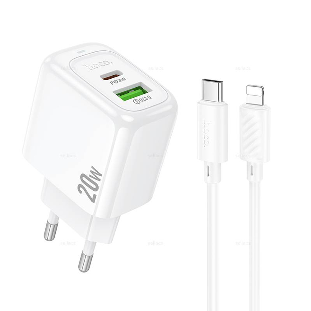 Зарядное устройство на Lightning Hoco PD20W+QC3.0 CS54A (white)