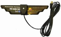 Антенна комнатная HD 50 DVB-T2 OTAU - TV на липучке 3м кабель