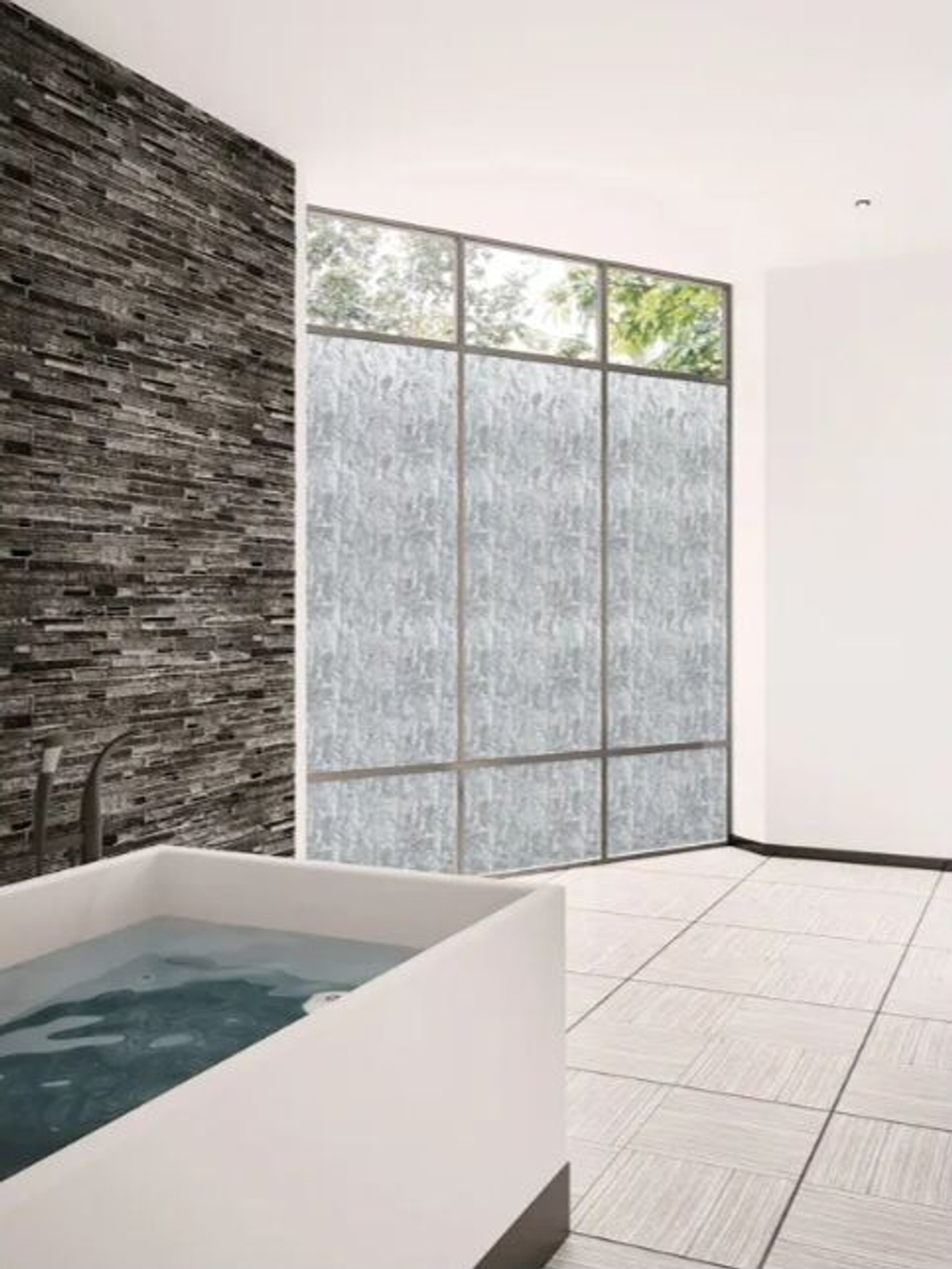 Плёнка самоклеящаяся декоративная водостойкая витражная Delux Professional 45см 6метров кристалл 12050039