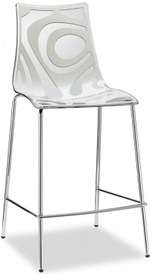 Стул полубарный пластиковый, Scab Design Wave, лен