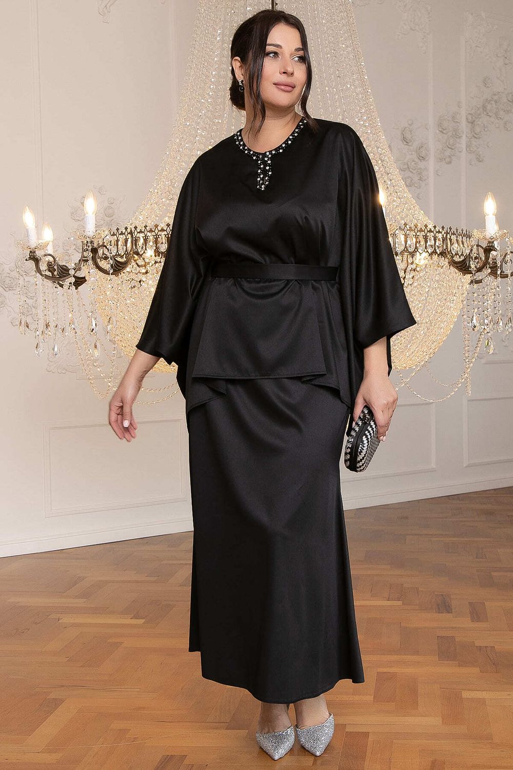 Костюм с юбкой Альсия (черный) К14393-5М LT Collection