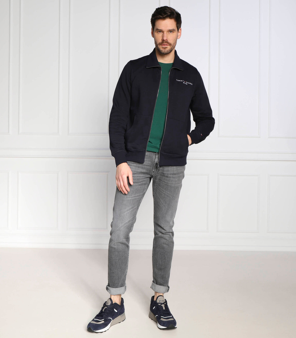 Худи tommy logo zip Tommy Hilfiger - темно-синий(MW0MW29327)