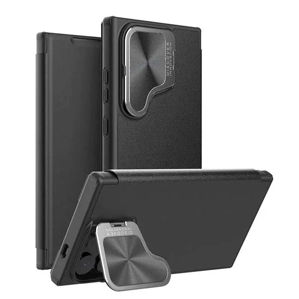 Чехол-книжка Nillkin Qin Prop Leather для Samsung Galaxy S24 экокожа (черный)