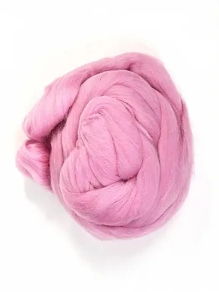 Шерсть для валяния "ТРО", тонкая мериносовая шерсть 100г, камелия