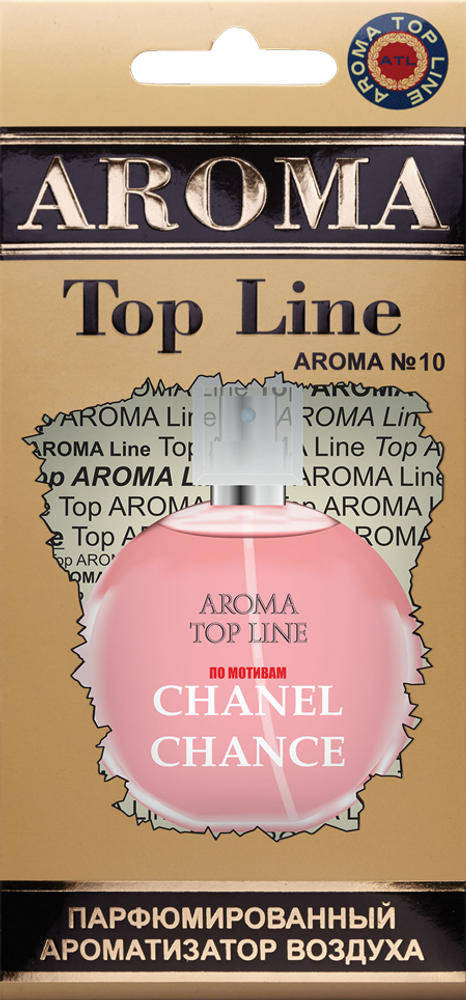 Ароматизатор для автомобиля AROMA TOP LINE №10 CHANCE картон