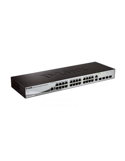 D-Link DGS-1210-28/ME/B2A Управляемый L2 коммутатор, 24x1000Base-T, 4x1000Base-X SFP, AC 220В/DC 12В(с возможностью мониторинга статуса питания коммутатора)