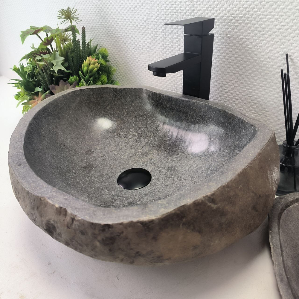 Раковина из речного камня RS-63667 (48*38*15) 0122