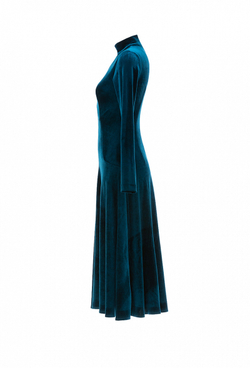 Бархатное платье с фигурными вырезами. 08-01-24 FW