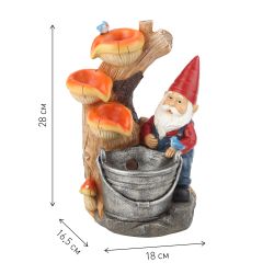 GANF-03 GREEN APPLE Настольный фонтан Гном Лесник 31 см | Фонтаны Green Apple