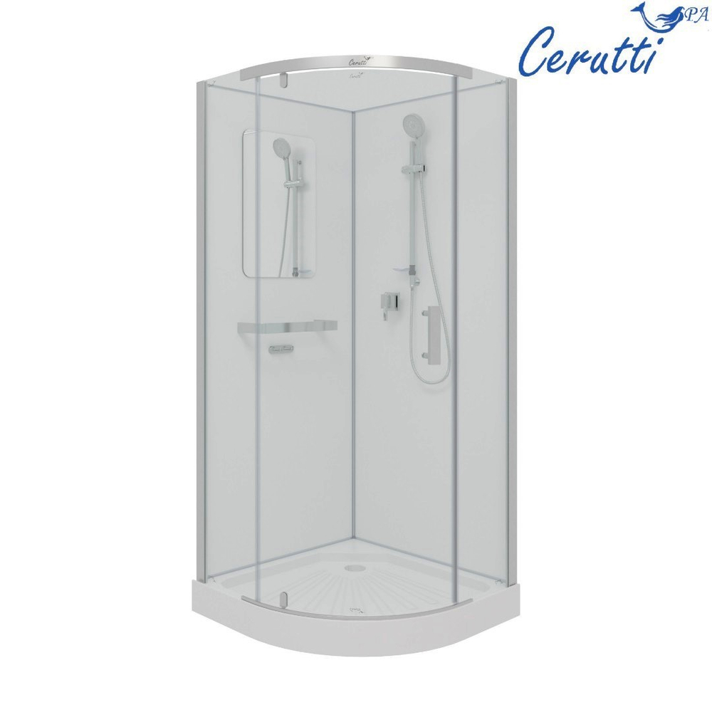 Душевая кабина Ceruttispa (ЧеруттиСпа) KORRA90T, с низким поддоном, 90x90x205