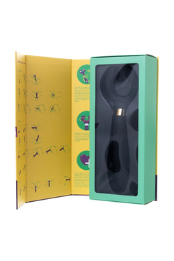 Чёрный вибромассажер для пар "Рогатка"