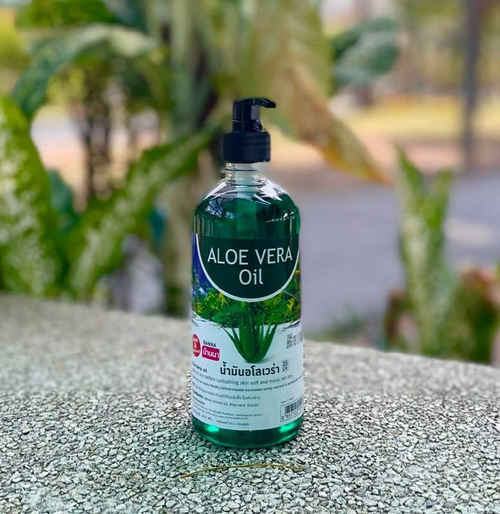 Массажное масло Алое Вера с дозатором Aloe Vera Oil Banna
