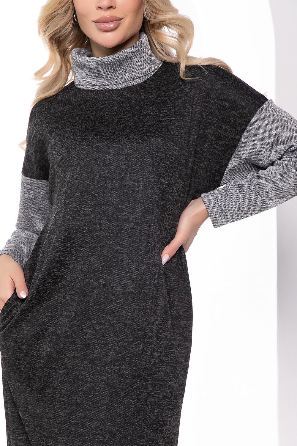 Платье "Мишель" (грей/блэк) П7985 LT Collection