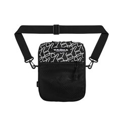 Сумка через плечо ТАЙНА L черный/ белые вопросы