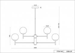Люстра на штанге F-promo Sheeny 3088-8P