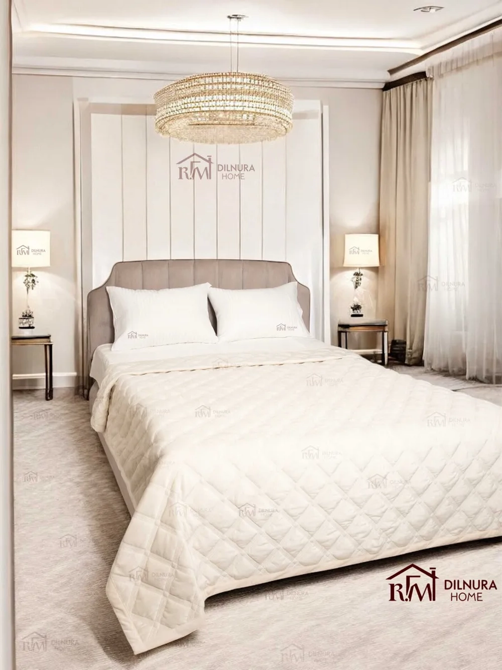 Покрывало 220х240 стеганое для кровати и дивана