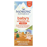 Nordic Naturals, Детский витамин D3, жидкий, 10 мкг (400 МЕ), 22,5 мл (0,76 жидк. унц.)