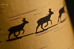 Кружка малая фарфоровая без ручки с берестой. Коллекция Christmas (Рождество)