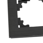 Рамка 1-местная, металл, STEKKER MFR00-7001-05, серия Катрин, черный 50012