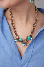 HMG 1013 бирюза Колье арт.2500