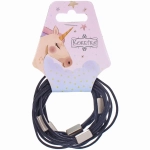 Резинки для волос в наборе, 5шт «МАРЦИПАН», цвет черный, d-5,5см (Подвес Единорог)