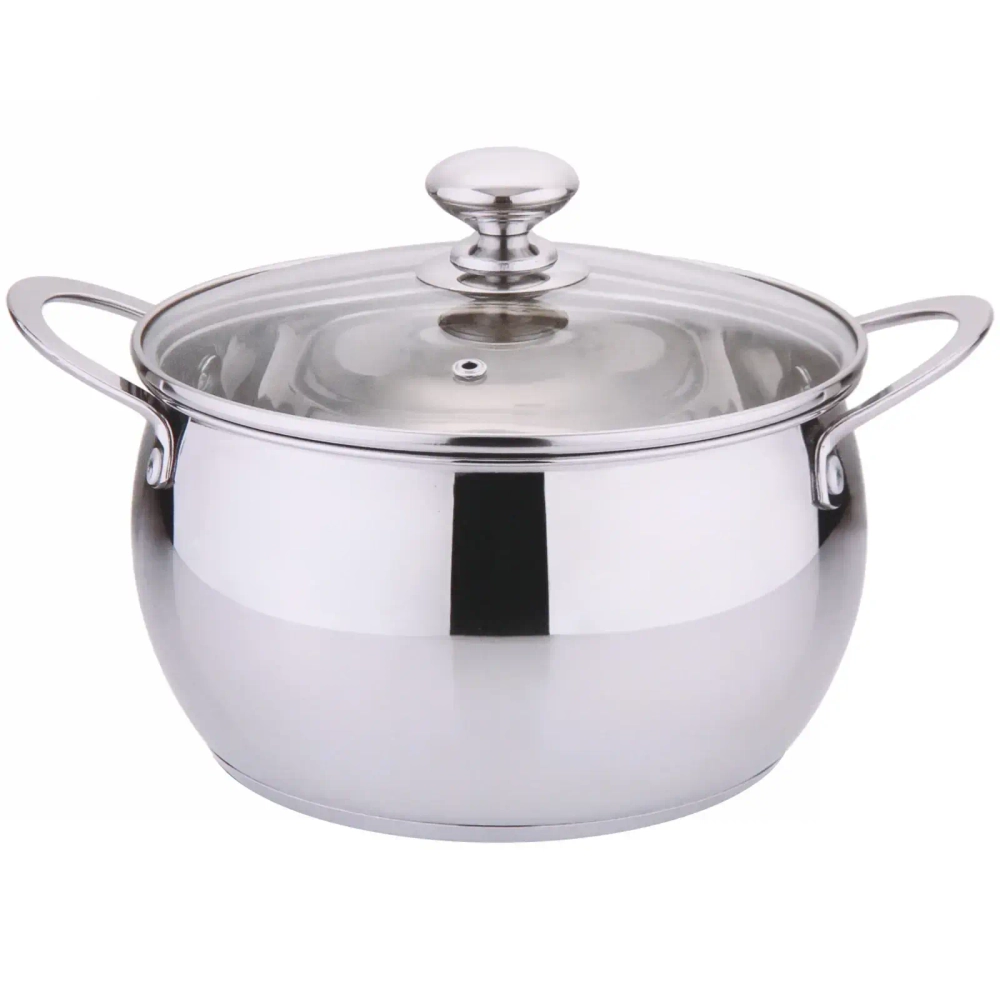 Кастрюля из нержавеющей стали «DANNY HOME» 5,8 л, индукция, 01-24