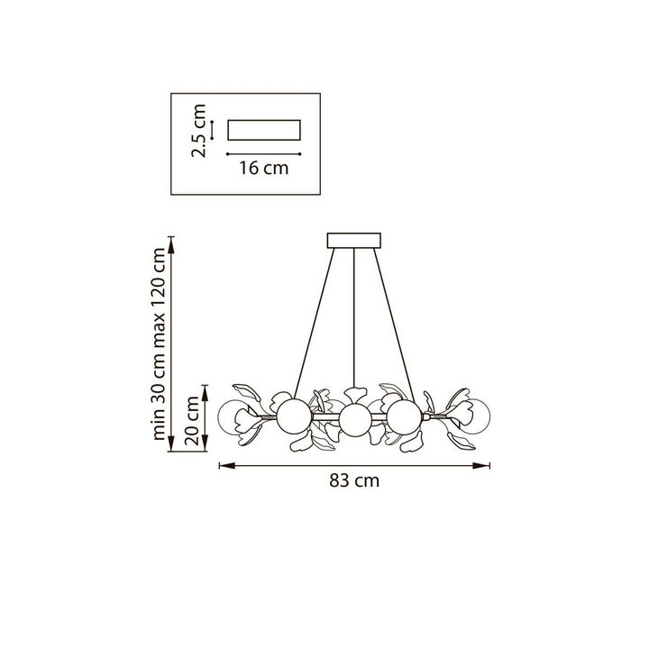 Люстра подвесная Ceramo BW Lightstar 799127