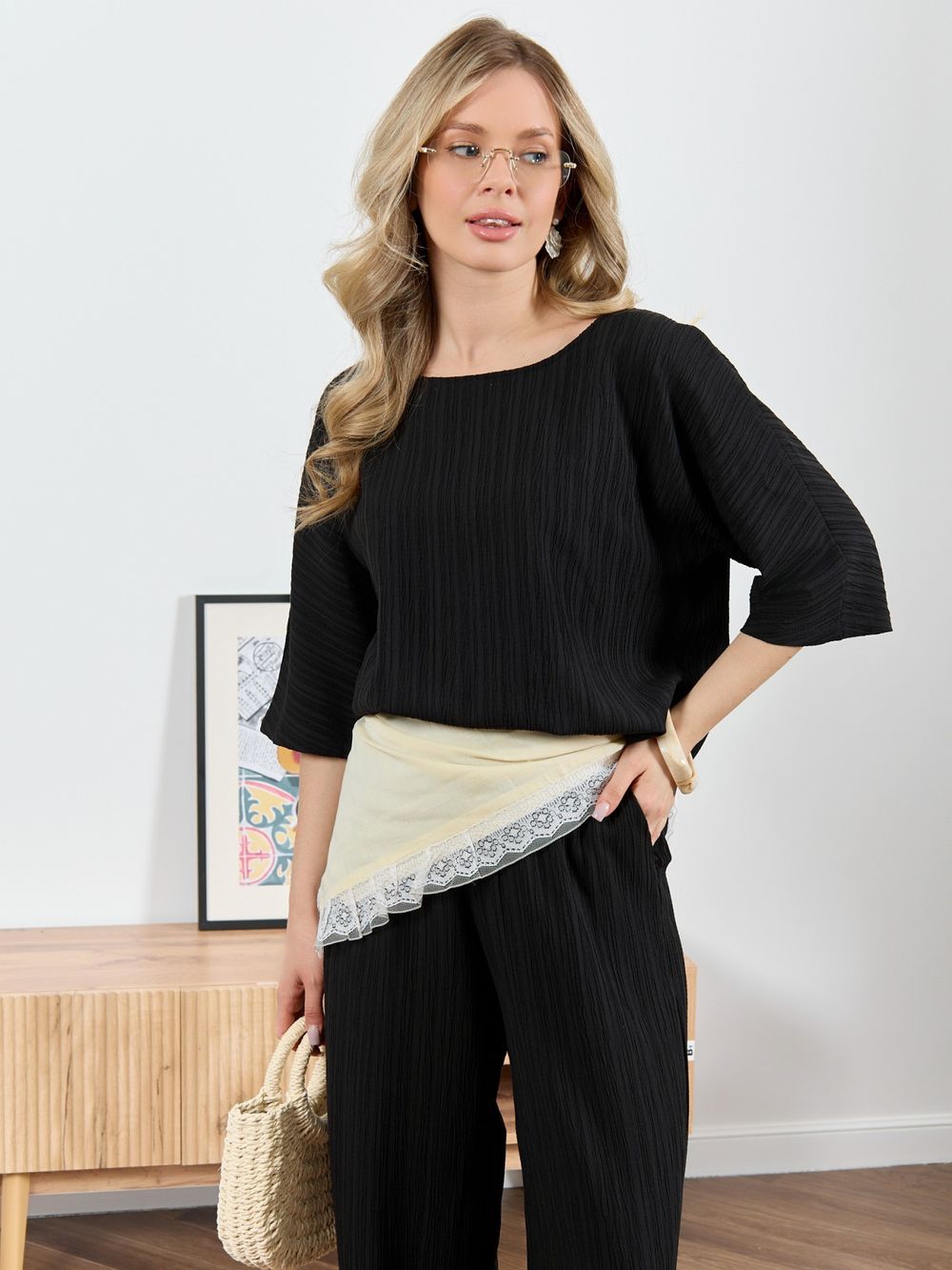 Блузка Сиеста-6 Виотекс ЧЁРНЫЙ