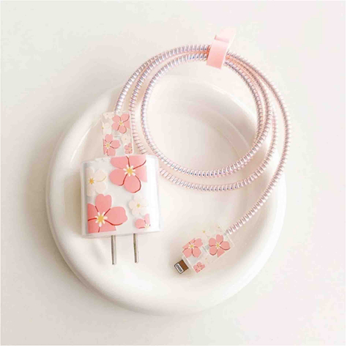 Защитный чехол для зарядного устройства с цветами