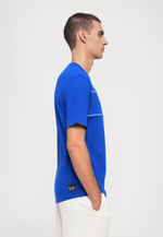 EA7 Emporio Armani TRAIN LOGO SERIES M PIPING TEE SS - Футболка с принтом - Синий