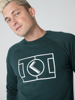 Мужской свитшот зеленый поле Город Горький