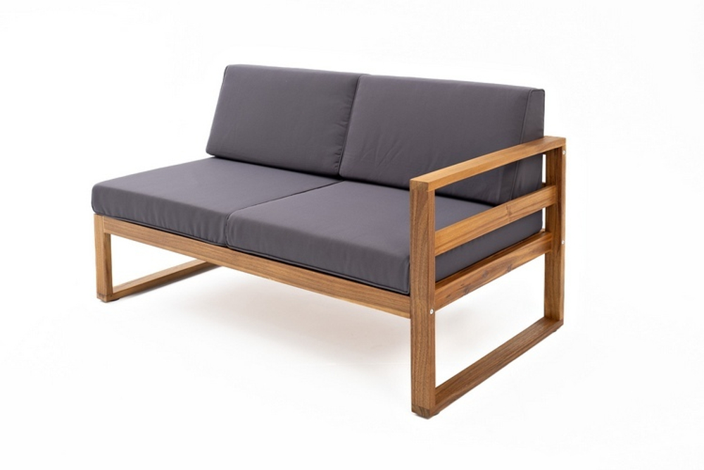 Софа BOOKA 2-х местная с левым подлокотником из акации