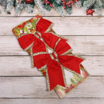 Бант на елку «Красное золото» (набор 2шт) 14*14см, красный