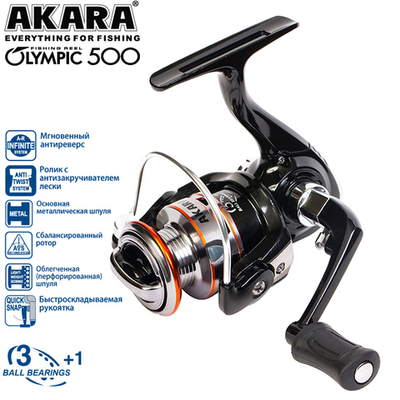 Катушка рыболовная Akara Olympic 500A 3+1bb