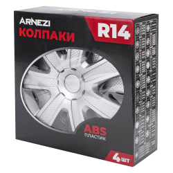 Колпаки R14 Hadar 4шт (серебристые) ABS-пластик ARNEZI A0702011