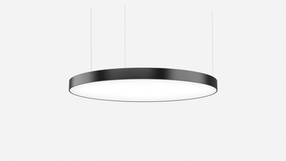 Светильник светодиодный круг AltoLight Rim D500 (28 Вт, 4000K, Черный, Подвесной)