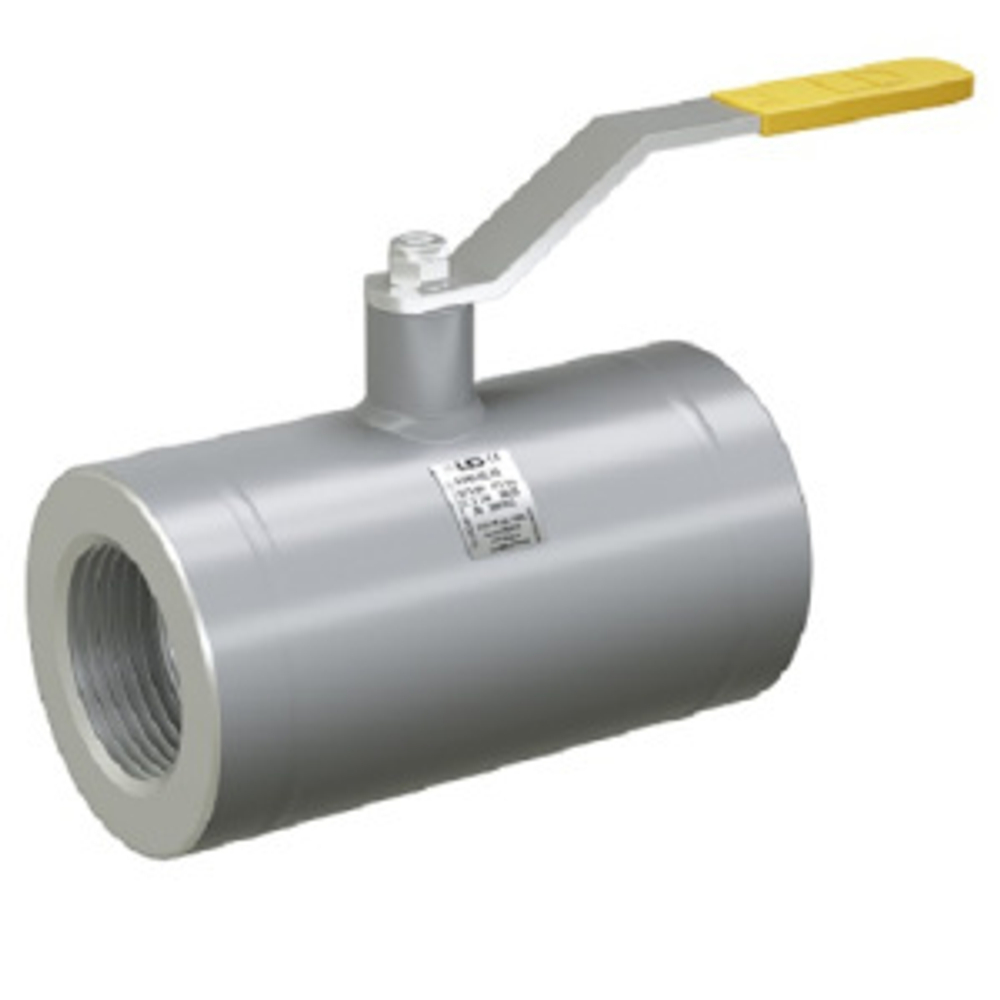 Кран шаровой стальной LD КШ.Ц.М.025.040.П/П.02, сталь 20, DN 25, PN 40, муфтовый, полнопроходной