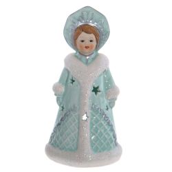 GAEM Подсвечник "Снегурочка, L8,5 W7 H16,5 см, 2в.