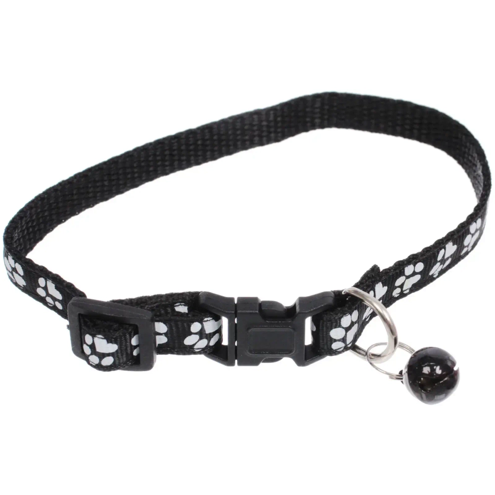 Ошейник с колокольчиком 1*19-32см «Zoo City-Лапки» микс цветов (минивложение 12шт)✦