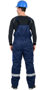 Костюм зимний ТЕХНИК куртка дл., п/комбинезон темно-синий с васильком и СОП-50мм