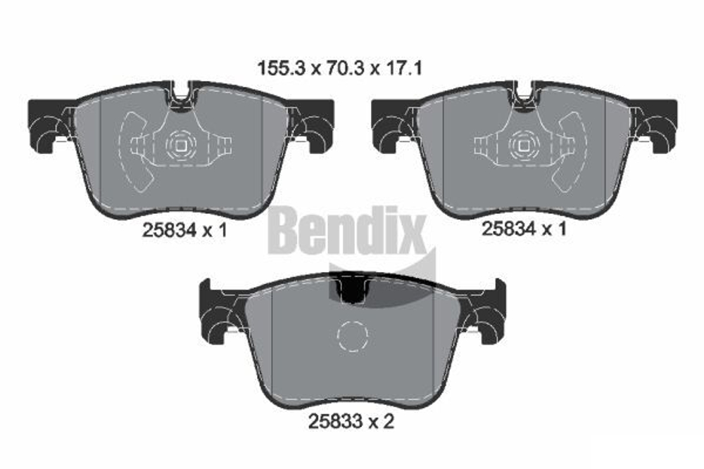 BENDIX Braking - BPD1399-BEN - Brake Pad Set, disc brake