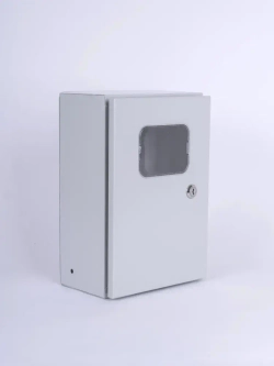 ЩУН-1х6 (300х200х125) IP54. Увеличенный под электрический счетчик и автоматические выключатели до 6 модулей Щит учетно-распределительный навесной ЩРУ 1Н6 IP54