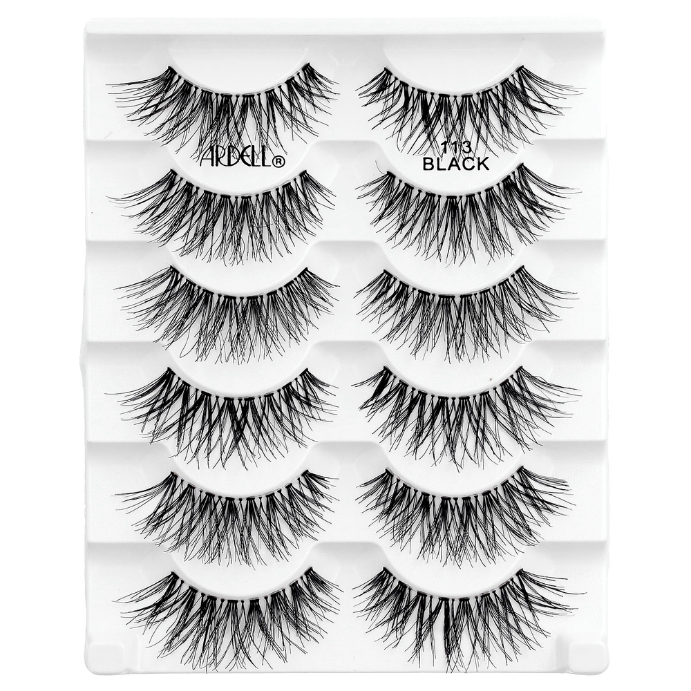 Ardell, Ресницы, тонкие, 113 черный, 6 пар