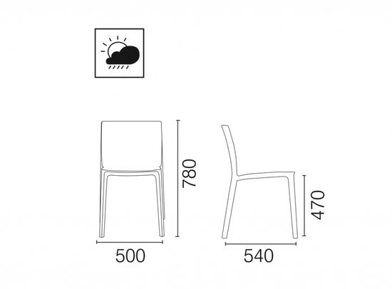 Стул пластиковый Evo-S