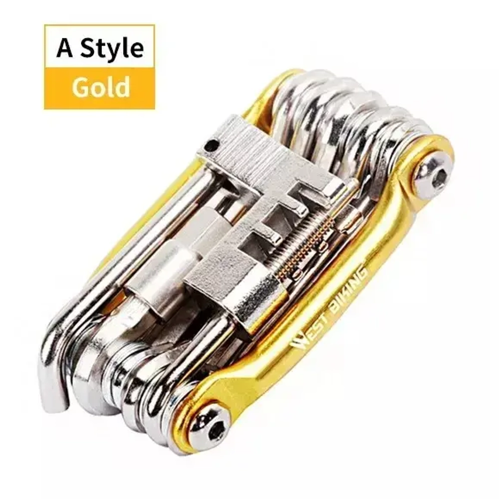 Велосипедный мультиключ West Biking YP0719007, 10 в 1