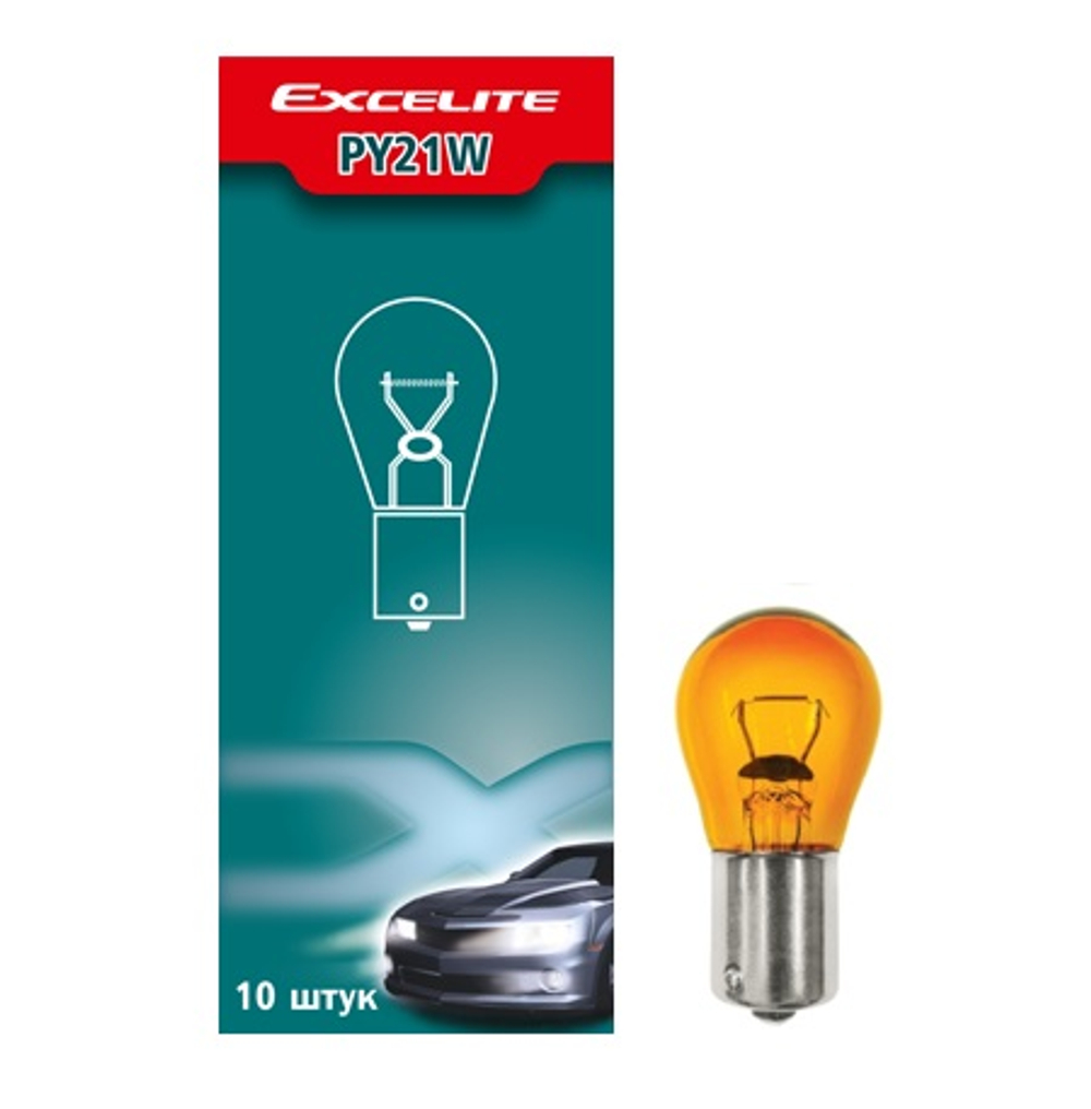 Лампа PY21W 21W 12V желтый BAU15s Excelite поворот